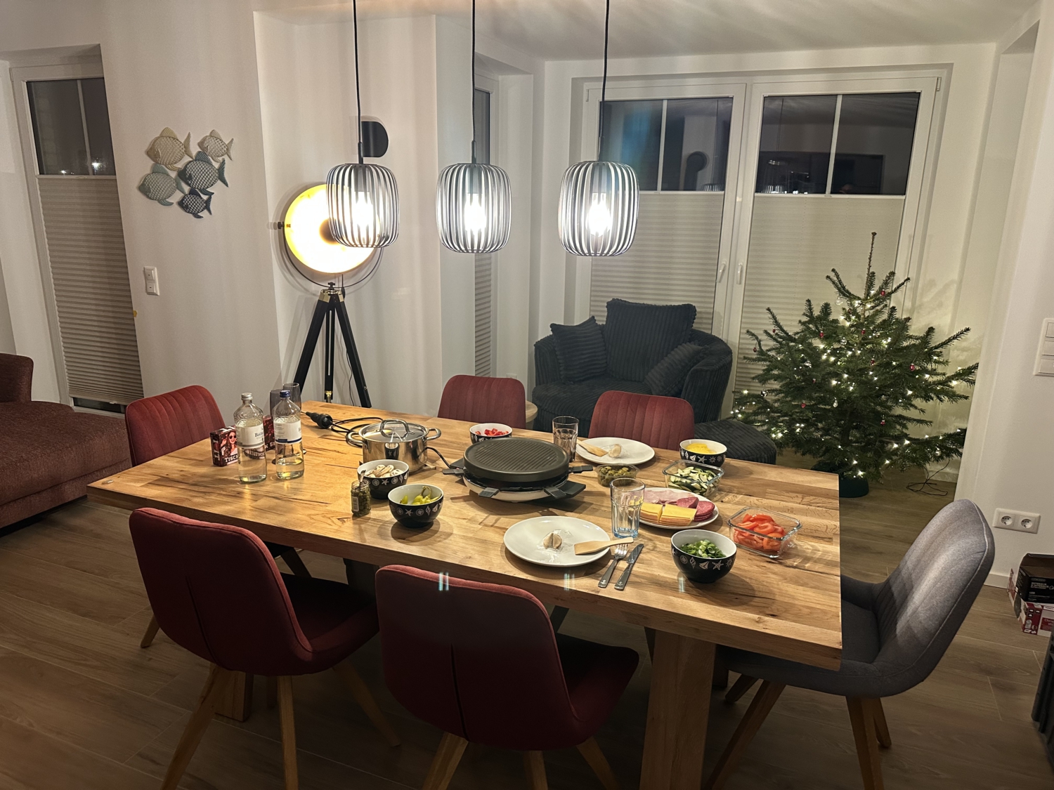 Silvester Raclette im Ferienhaus Reethaus Nordlicht