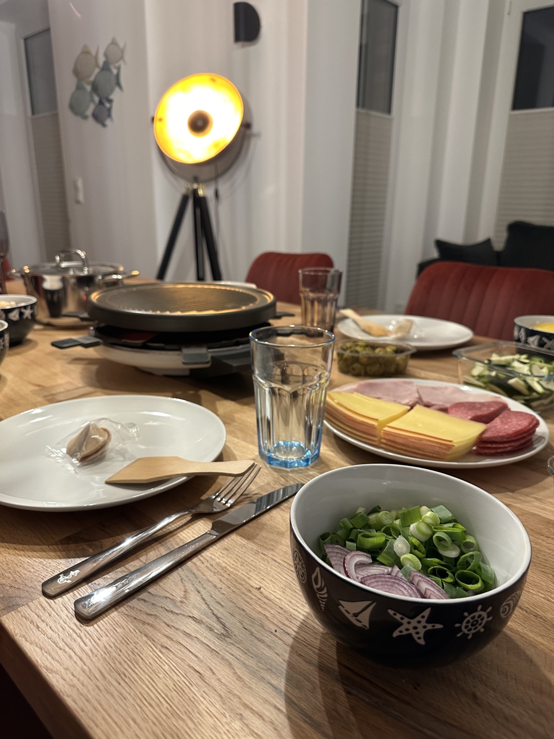 Silvester Raclette im Ferienhaus Reethaus Nordlicht